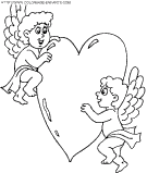 dibujo san valentin cupidon