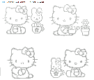 dibujo hello kitty