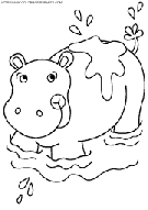 dibujo hipopotamos