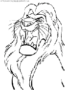 dibujo rey leon